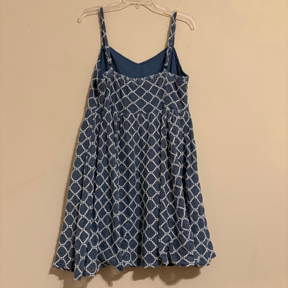 Women's Torrid Blue & White Patterned Mini Dress Plus Size 1X - Picture 6 of 14